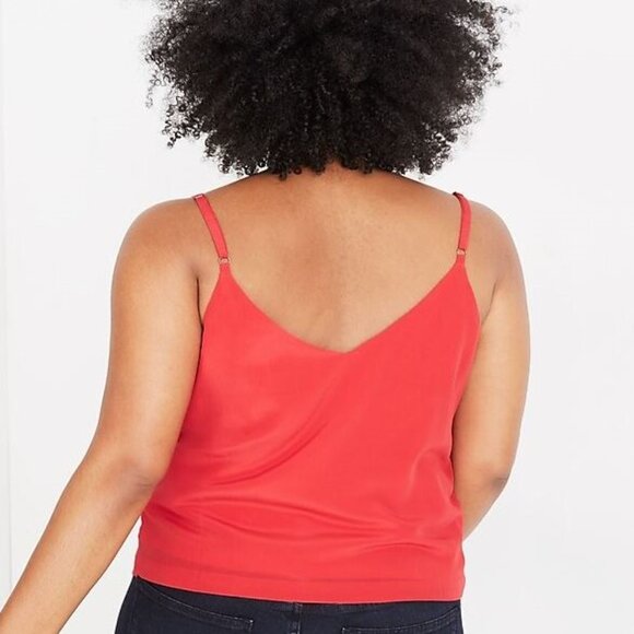 Madewell Silk Button Down Cami in Cranberry - Picture 15 of 16